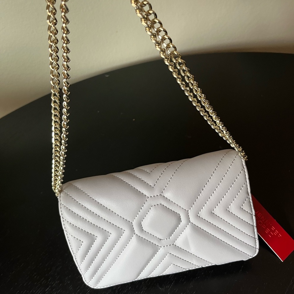 Crossbody Shoulder handbag gray WOC wallet on chain